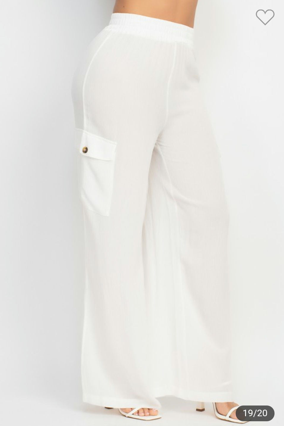 High-rise Elastic cargo pants image 12
