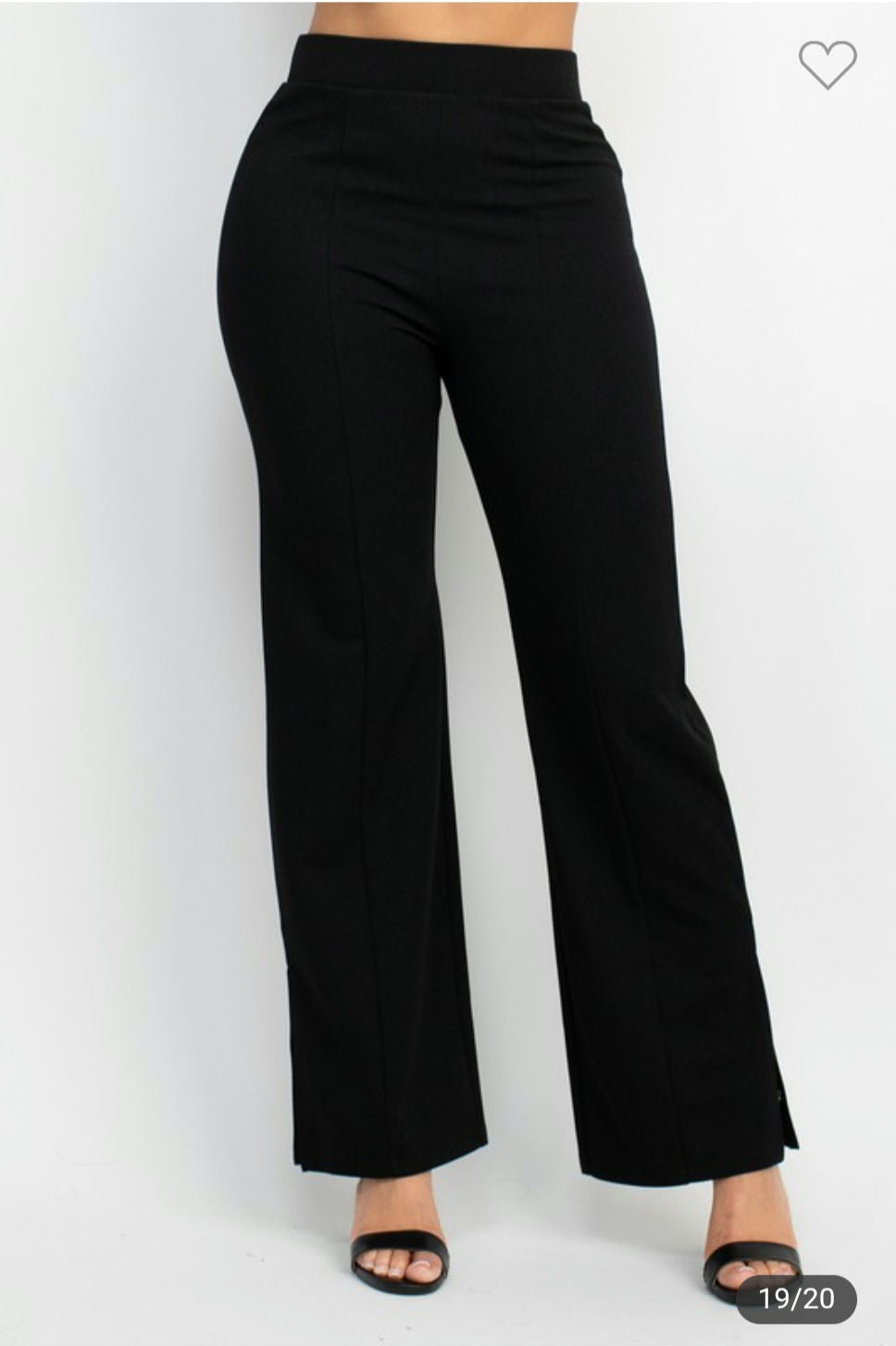 Wide led casual slit pants image 14