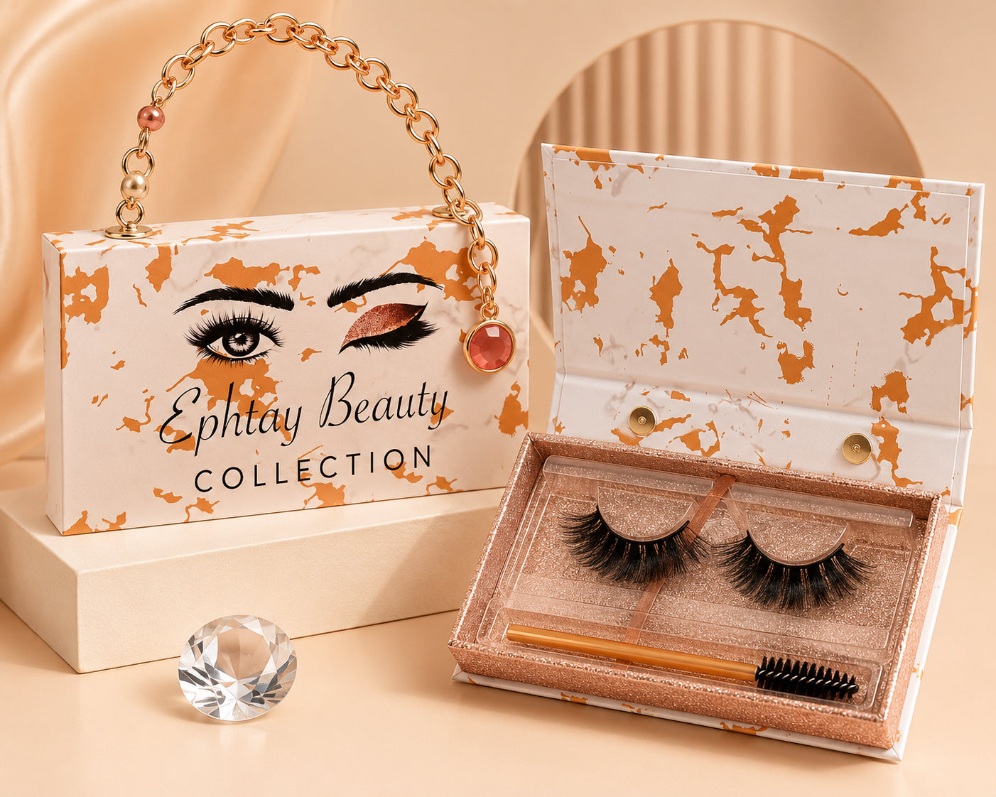 Ephtay Beauty Collection Luxury Faux Mink Eyelash Set with Elegant Gift Box image 0