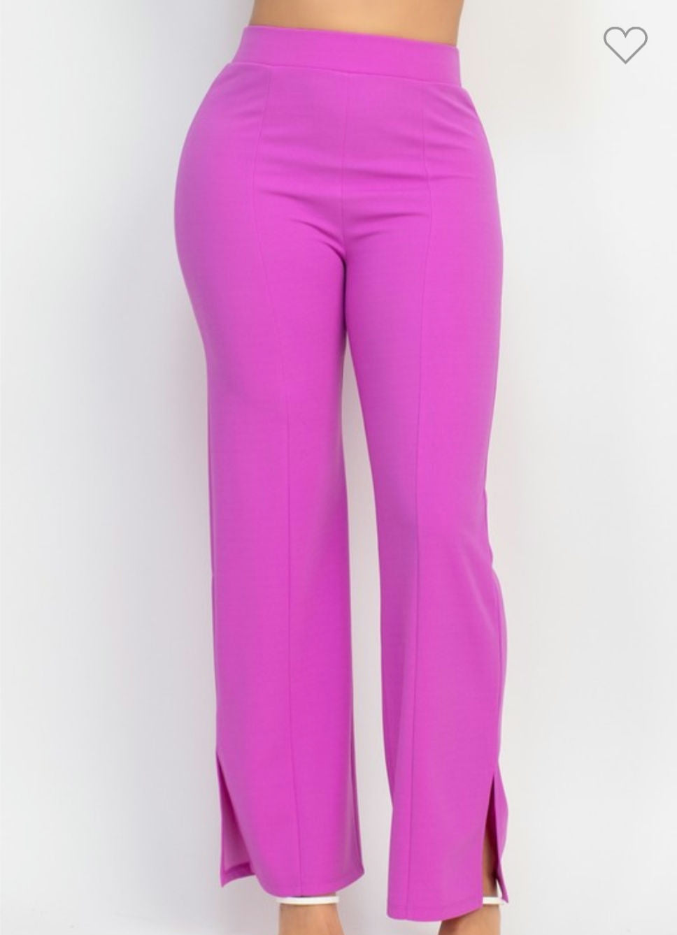 Wide led casual slit pants image 6