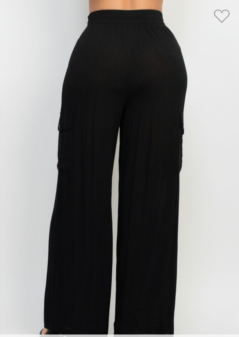 High-rise Elastic cargo pants  image 10
