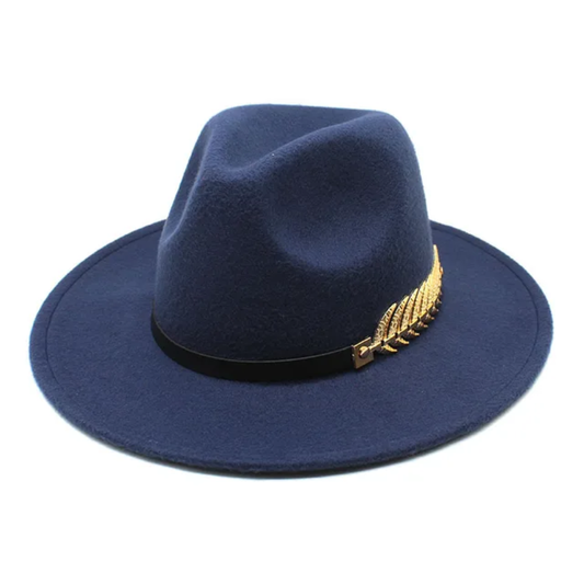 Hot-seller 100% Polyester Vintage Formal Jazz Hat Felt Fedora Wide Brim Fedora H image 0