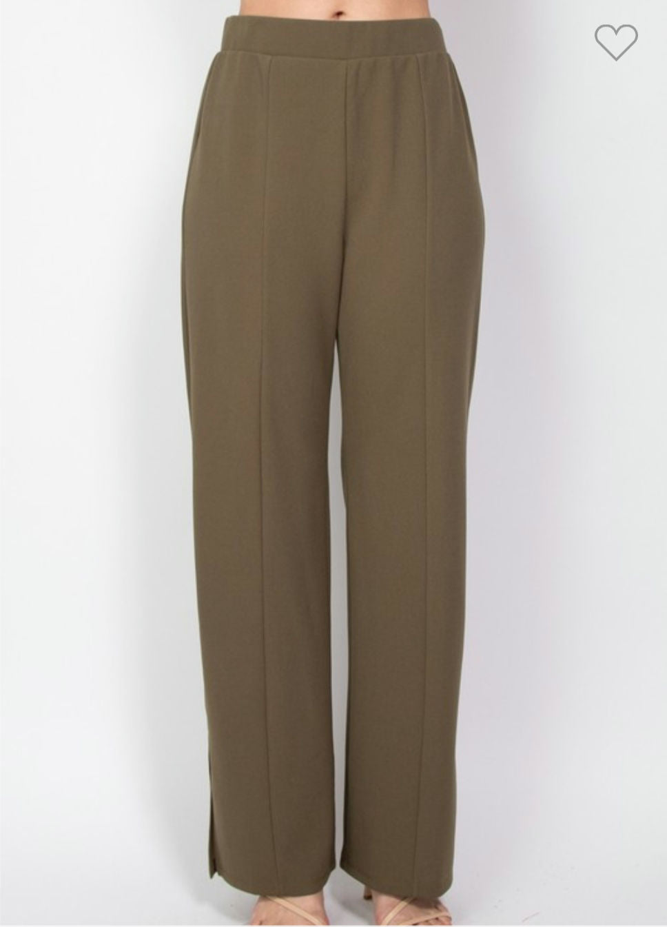 Wide led casual slit pants image 12