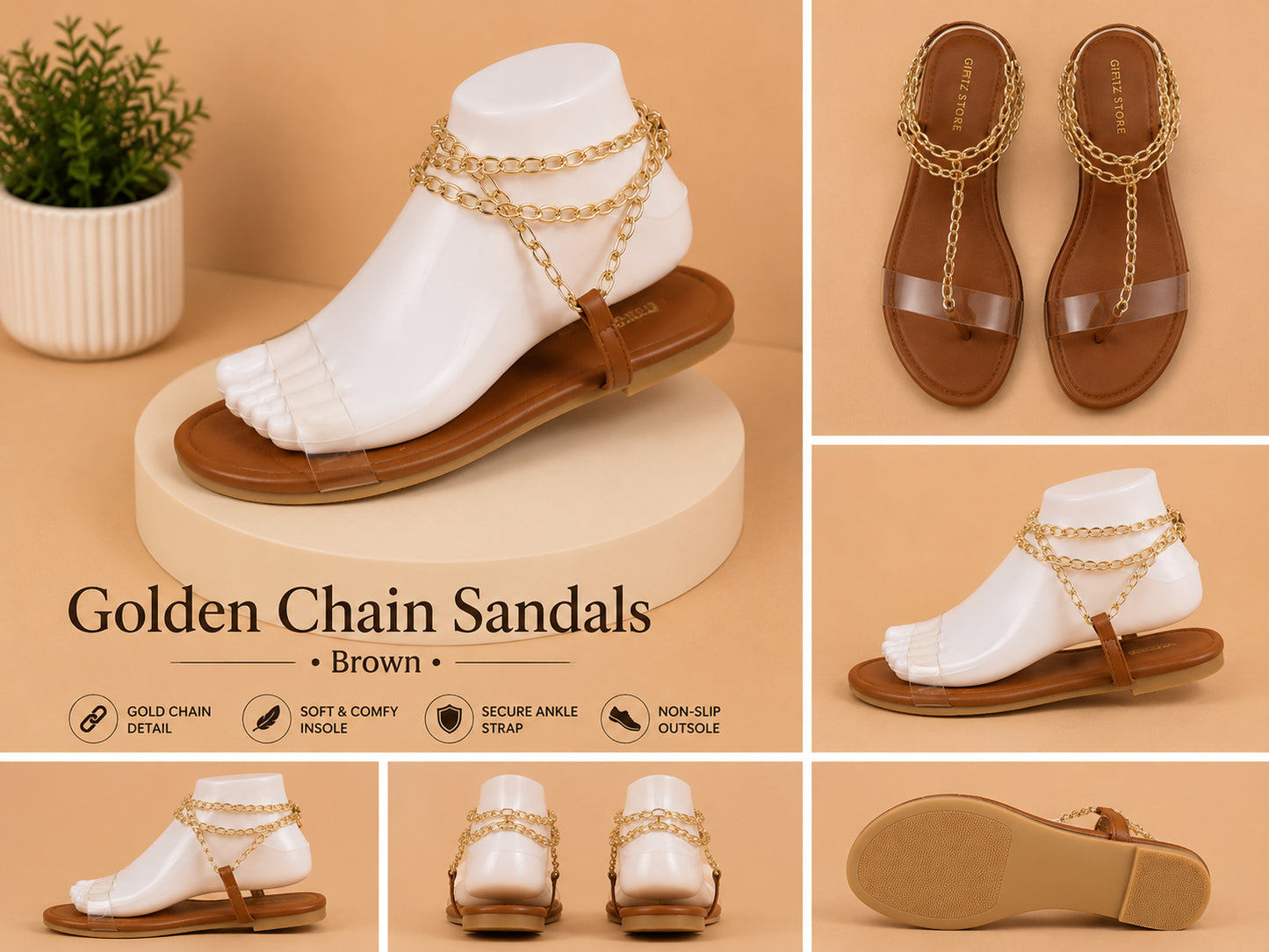 Golden Grace Sandals  image 0