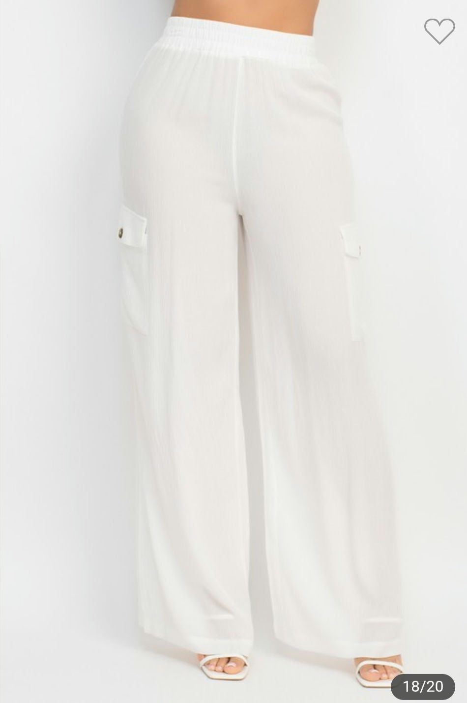 High-rise Elastic cargo pants  image 11
