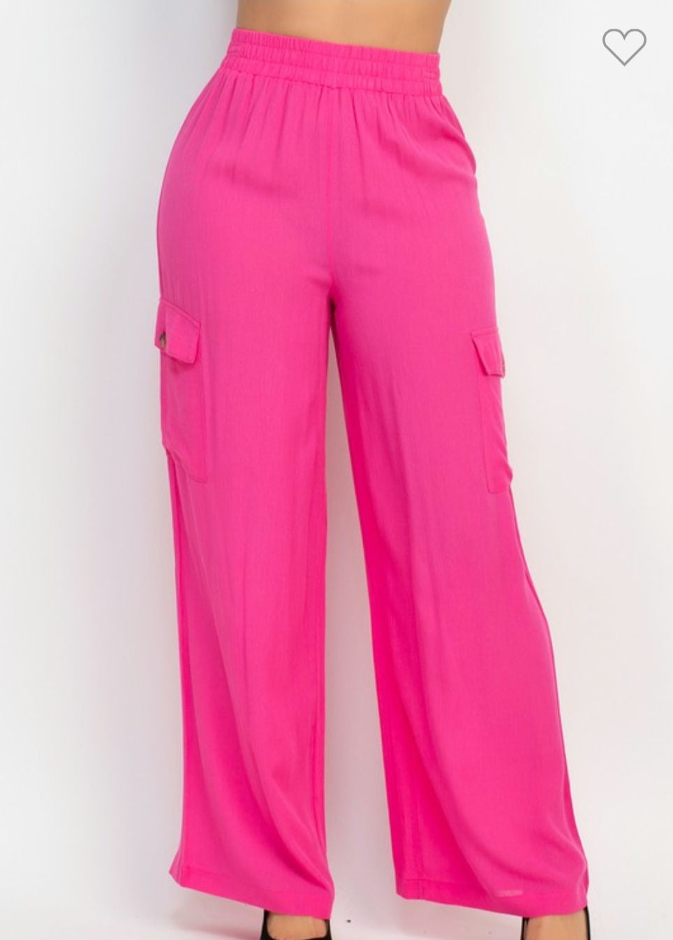 High-rise Elastic cargo pants  image 5