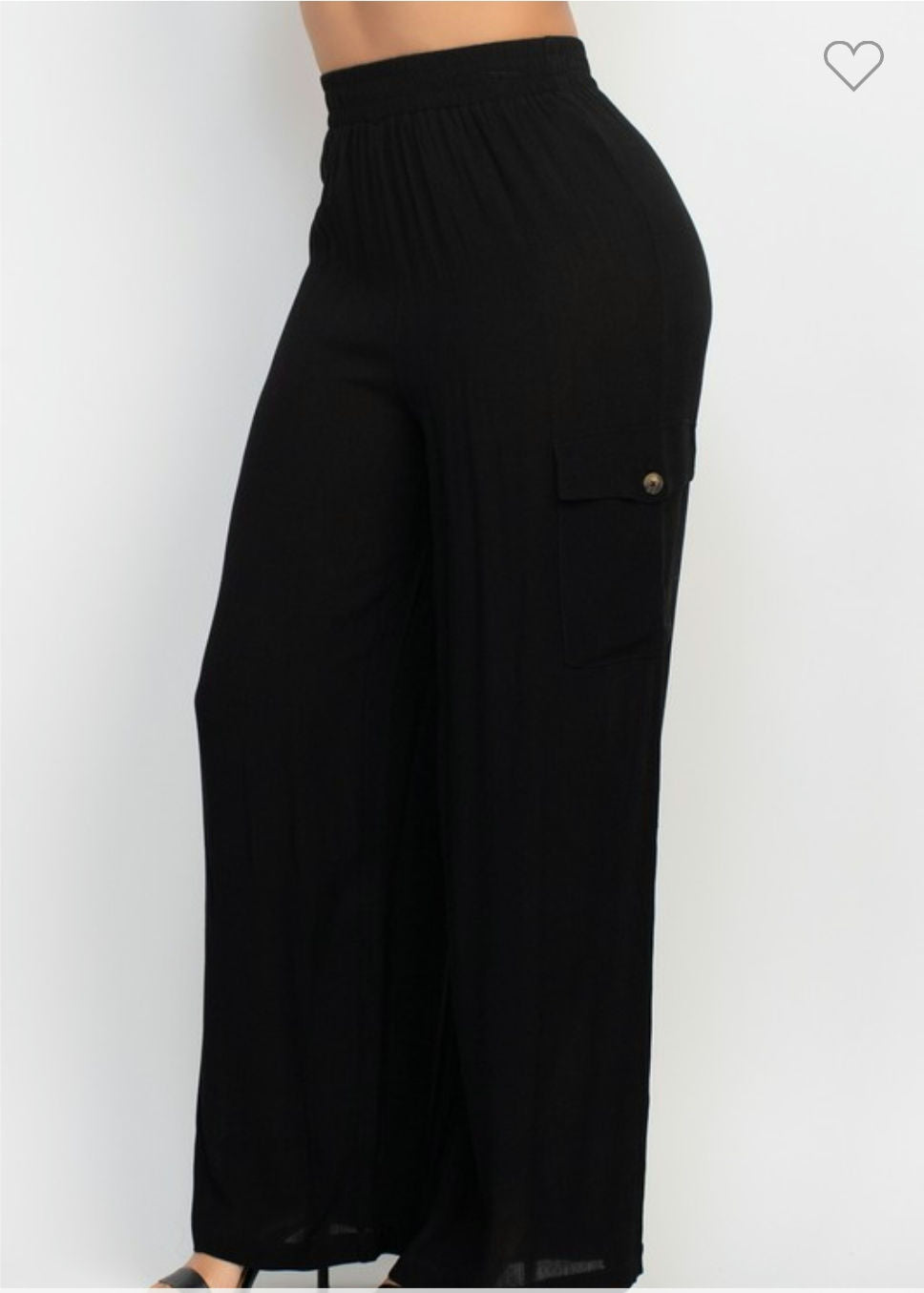 High-rise Elastic cargo pants  image 9