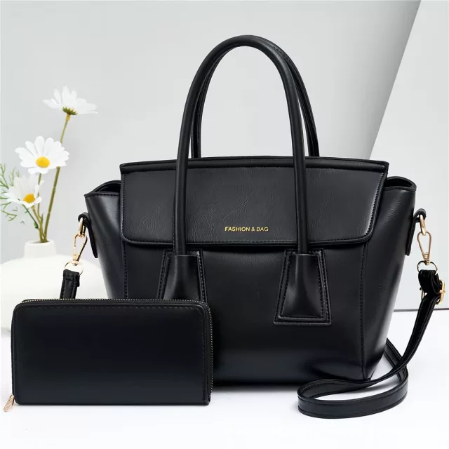Luxury 2-Piece Burgundy Handbag Set  image 2