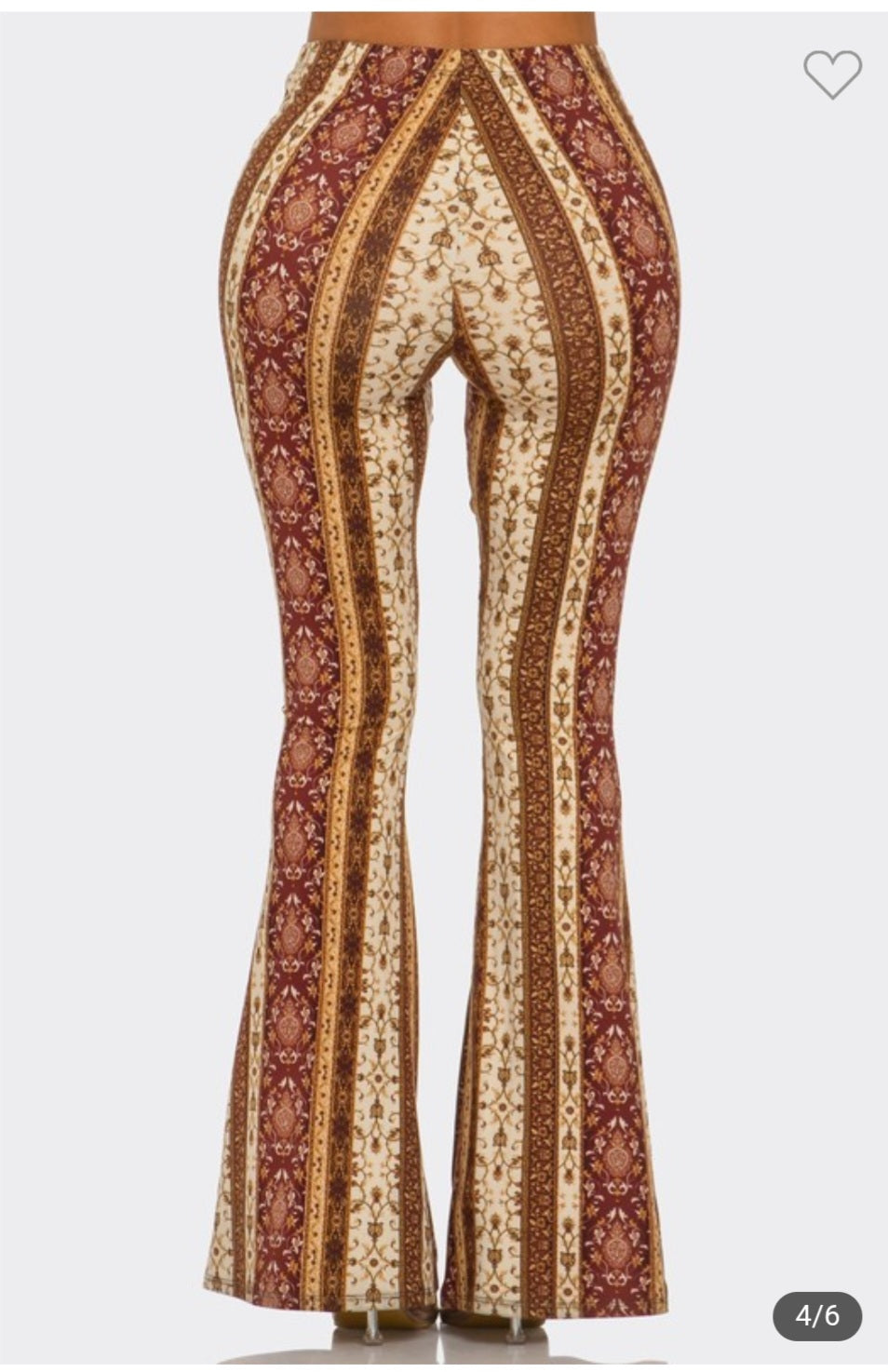 Boho floral printed flared long pants  image 3