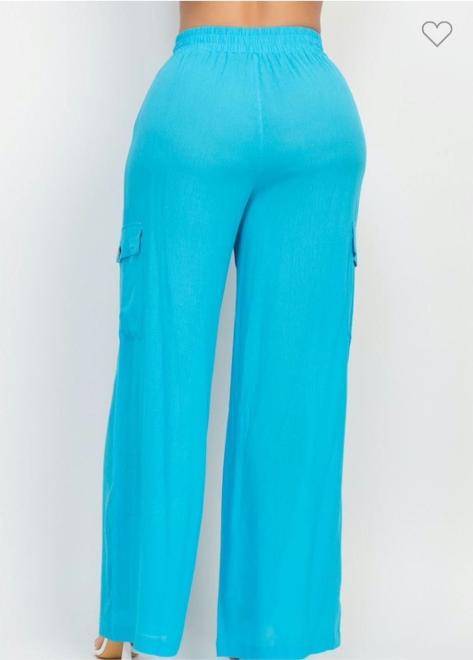 High-rise Elastic cargo pants  image 2