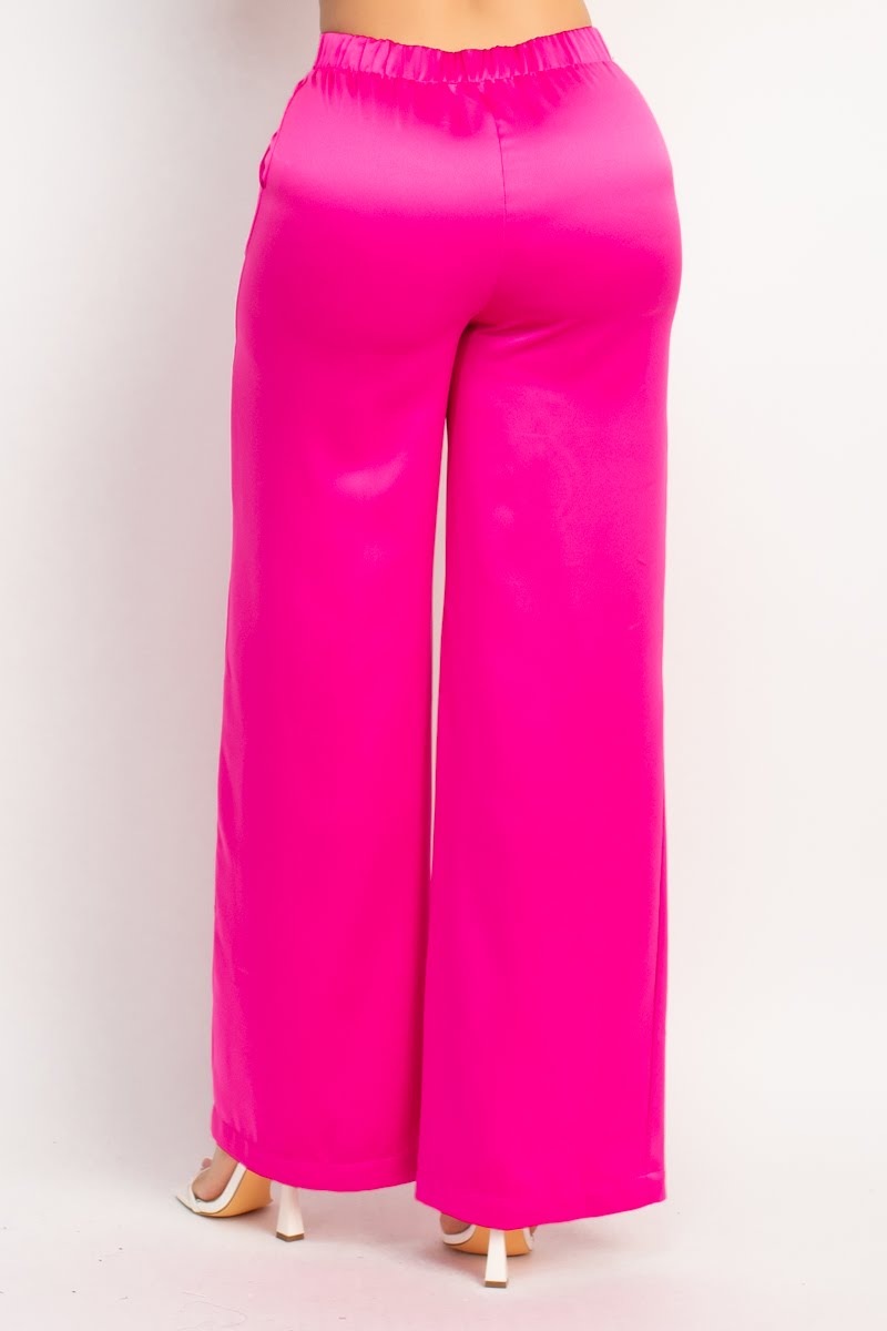 Satin High-rise wife leg pants  image 14