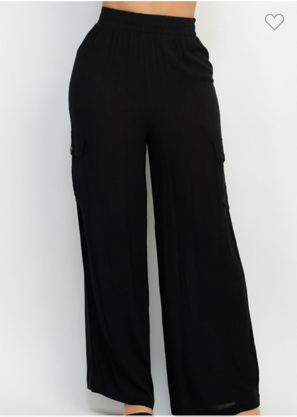 High-rise Elastic cargo pants  image 8