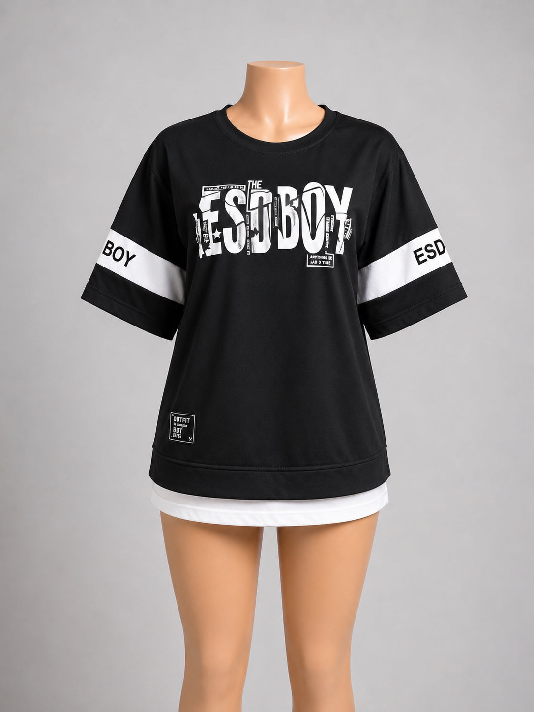 Women’s Mint Green Graphic Oversized T-Shirt – Casual Short Sleeve Streetwear To image 2