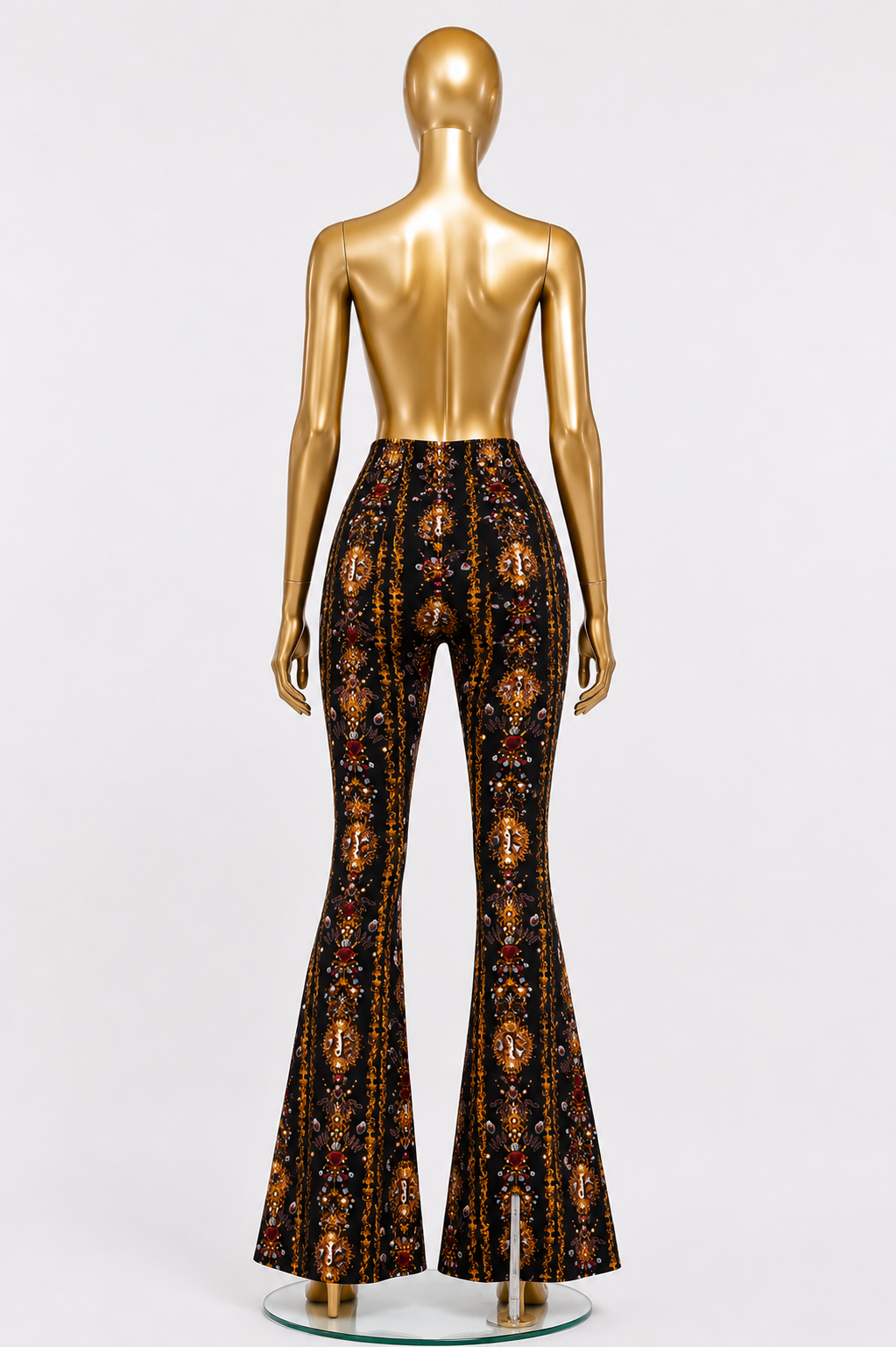 Boho venus baroque print flared pants