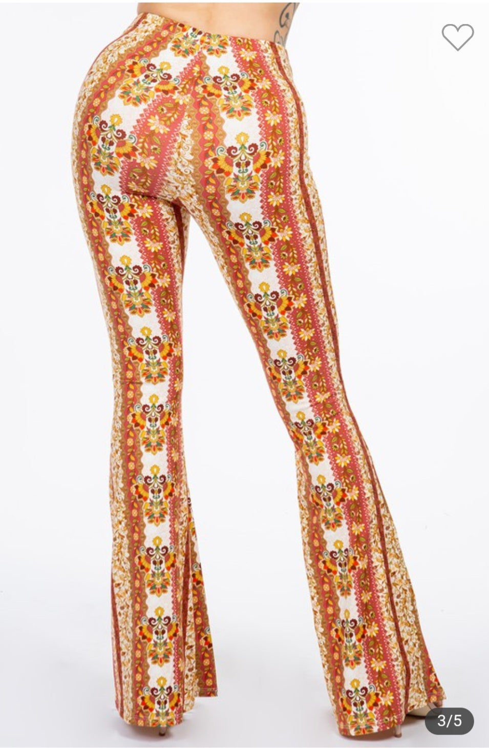 Boho floral flared long pants  image 3
