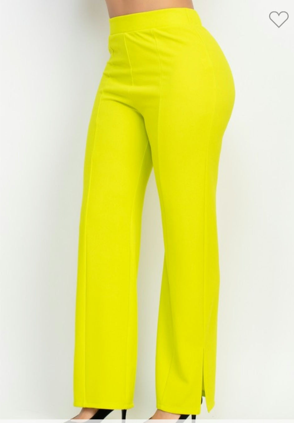 Wide led casual slit pants image 1