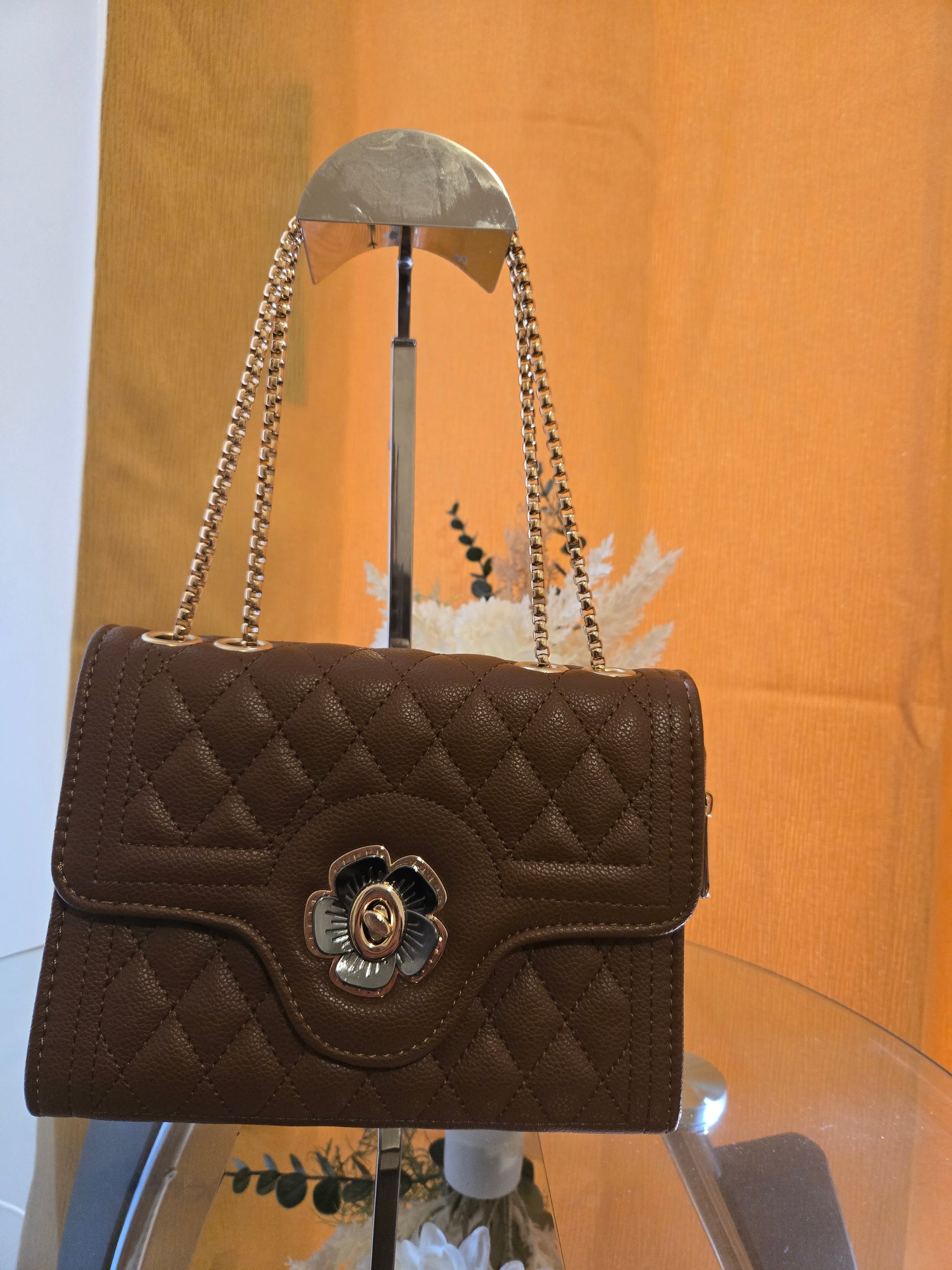 New Trendy Fashion Lock Chains One-Shoulder Women's PU Leather High Quality Desi image 2