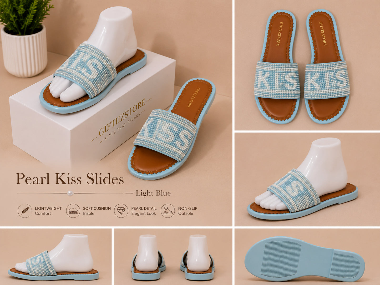 Pearl Luxe Slides image 0