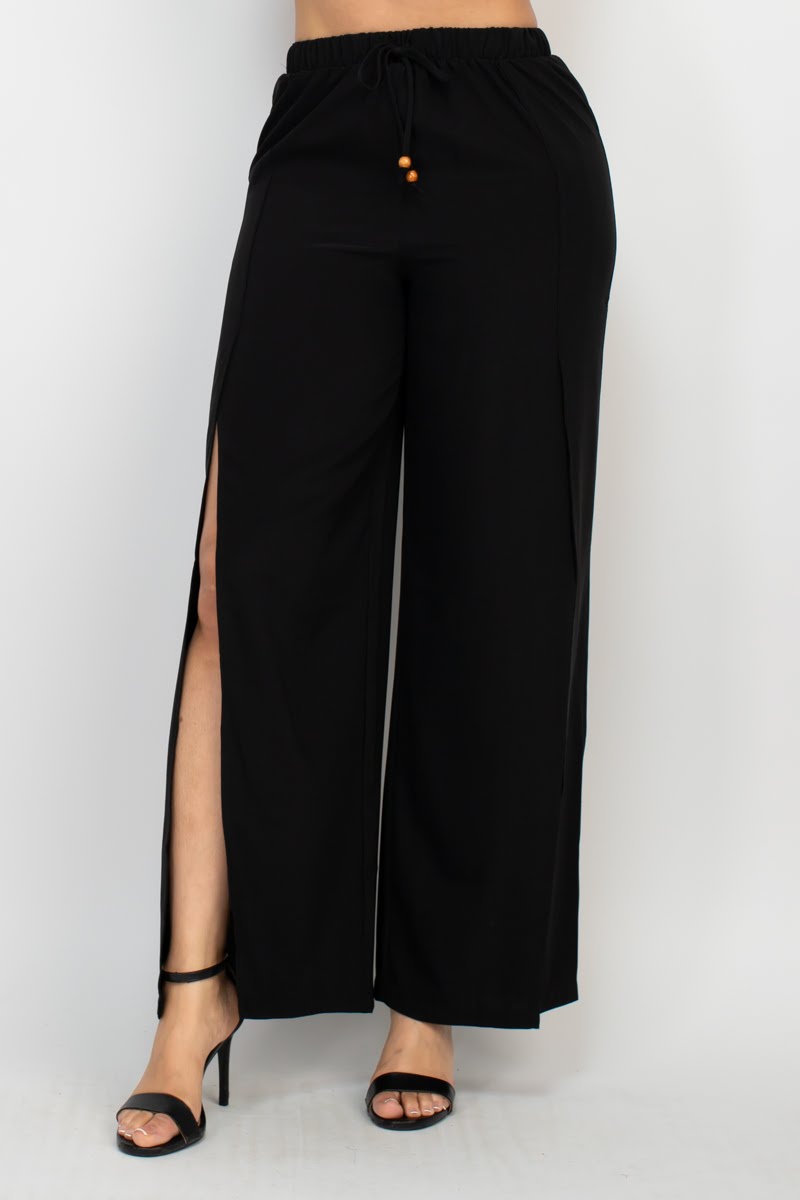 Side slit drawstring pants image 10