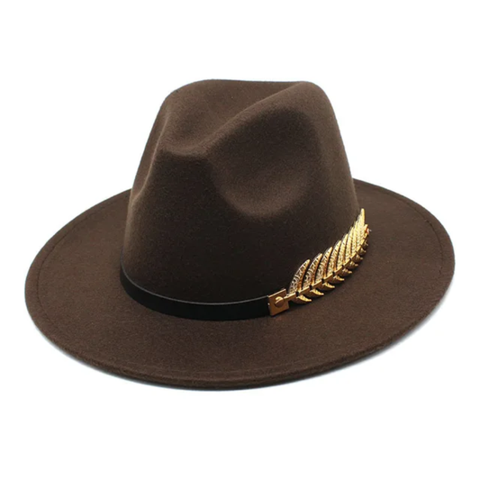 Hot-seller 100% Polyester Vintage Formal Jazz Hat Felt Fedora Wide Brim Fedora H image 0