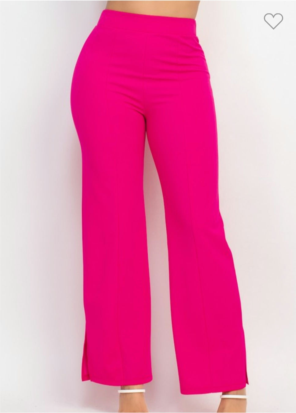 Wide led casual slit pants image 10