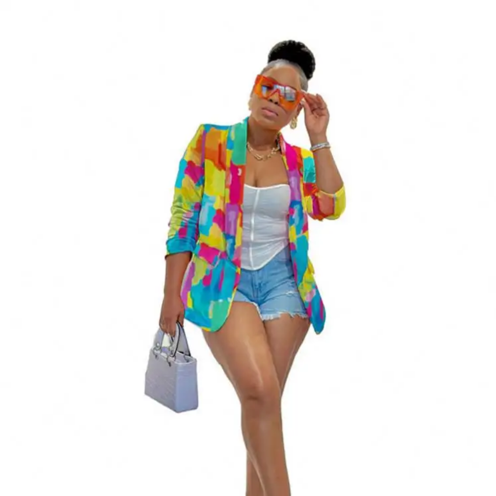 Women's solid open front blazer  image 0