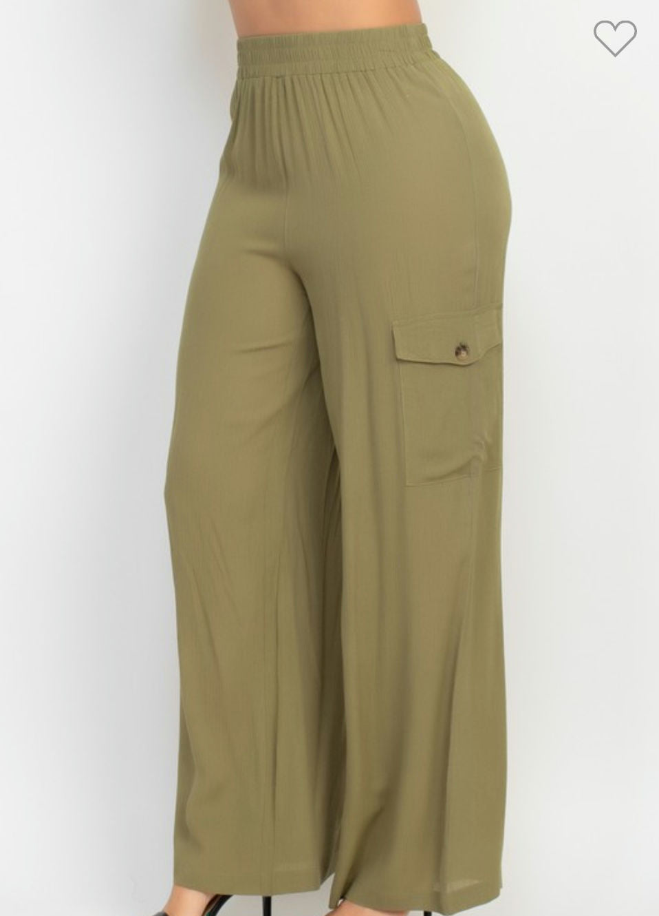 High-rise Elastic cargo pants  image 4