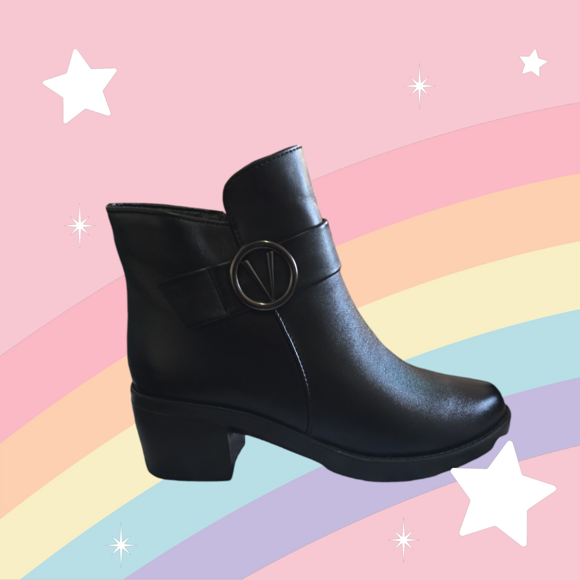 Women Color lined boots for winter zipper image 4