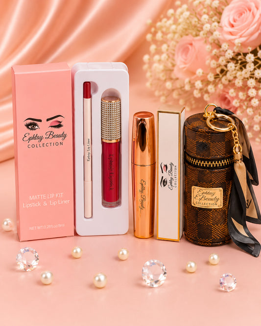 Ephtay Beauty Luxury Matte Lip Kit Set – Lipstick, Lip Liner, Lip Gloss & Mini  image 0